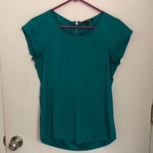 Express quarter zip back top